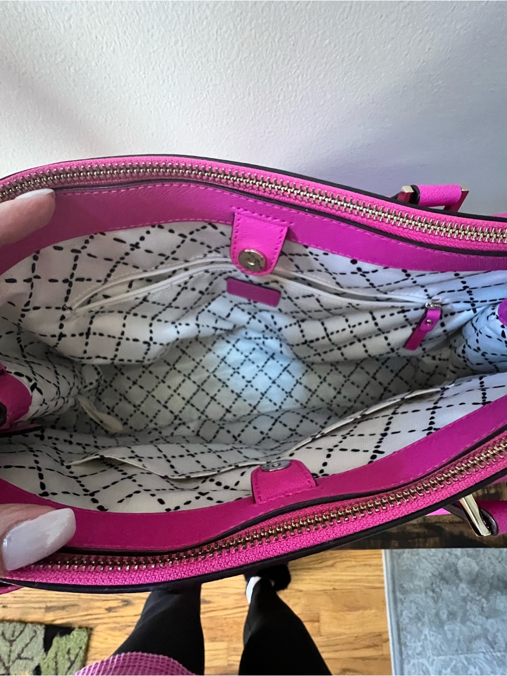 Kate Spade Vibrant Pink Structured Satchel with Removable Strap - Picture 8 of 16